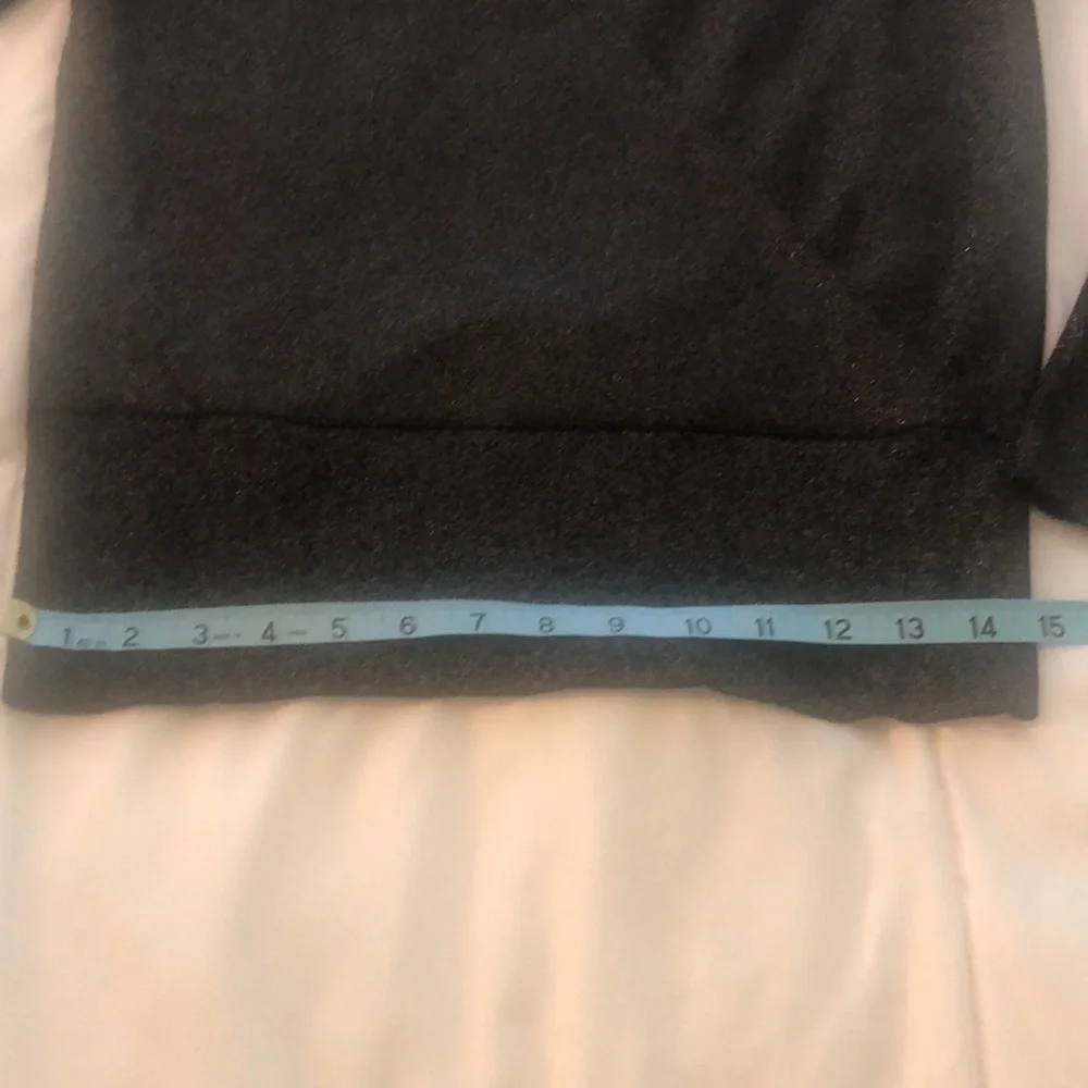 NWT Ann Taylor Vneck long sleeve dressy sweater black with sparkles size small